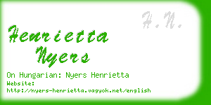 henrietta nyers business card